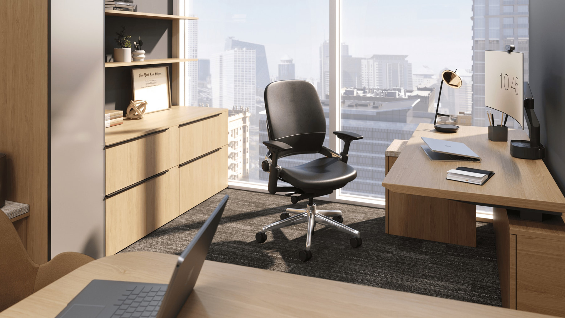 leap leather, private office
